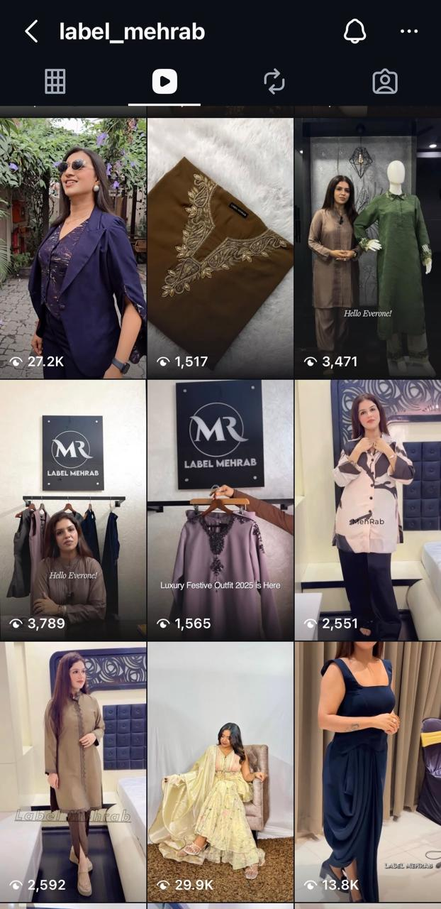 Label Mehrab, content grid